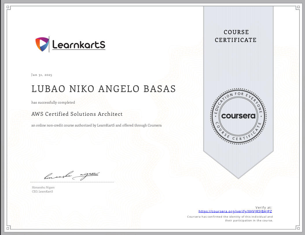 AWS Certificate