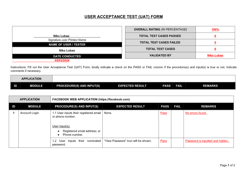 Software Quality Tester at University Projects